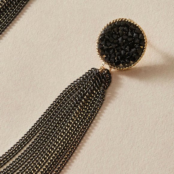 3/$35 Black Rhinestone Diamond Tassel Long Drop Dangle Earrings Jewelry - Picture 6 of 7